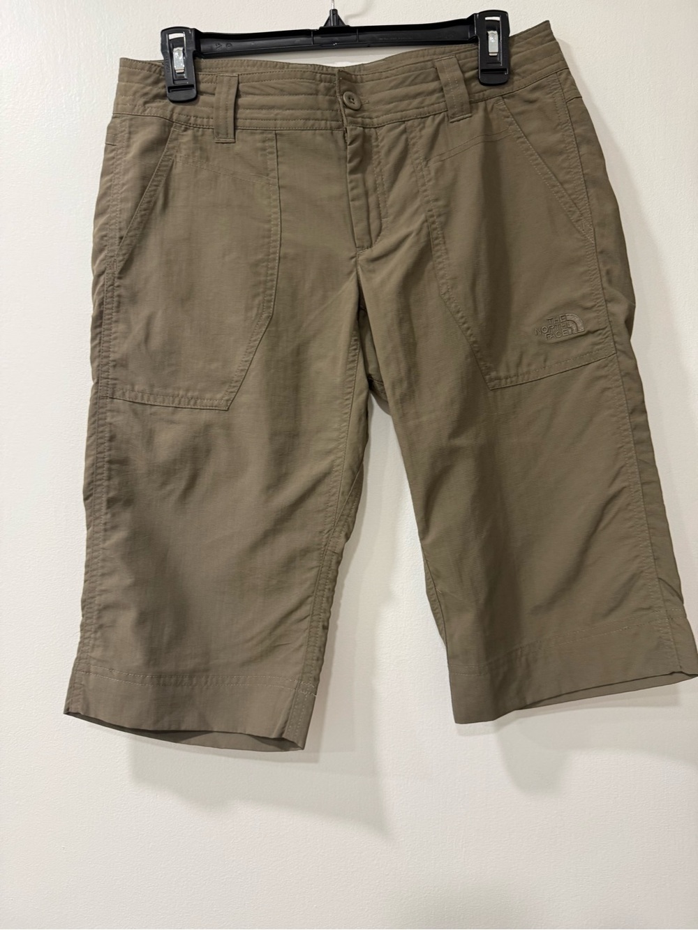 The North Face Olive Green Outdoor Shorts with Logo Tag